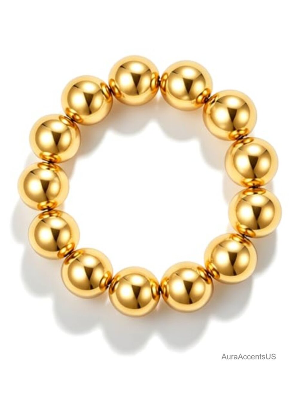 Chunky Acrylic Beaded Stretch Bracelet Minimalist Stackable